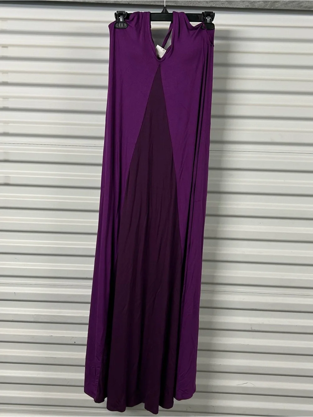 Soma Purple Two-Tone V-Neck Maxi Dress